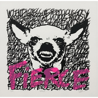 'FIERCE' SCREEN PRINT ON WHITE PAPER LIMITED EDITION OF 10
