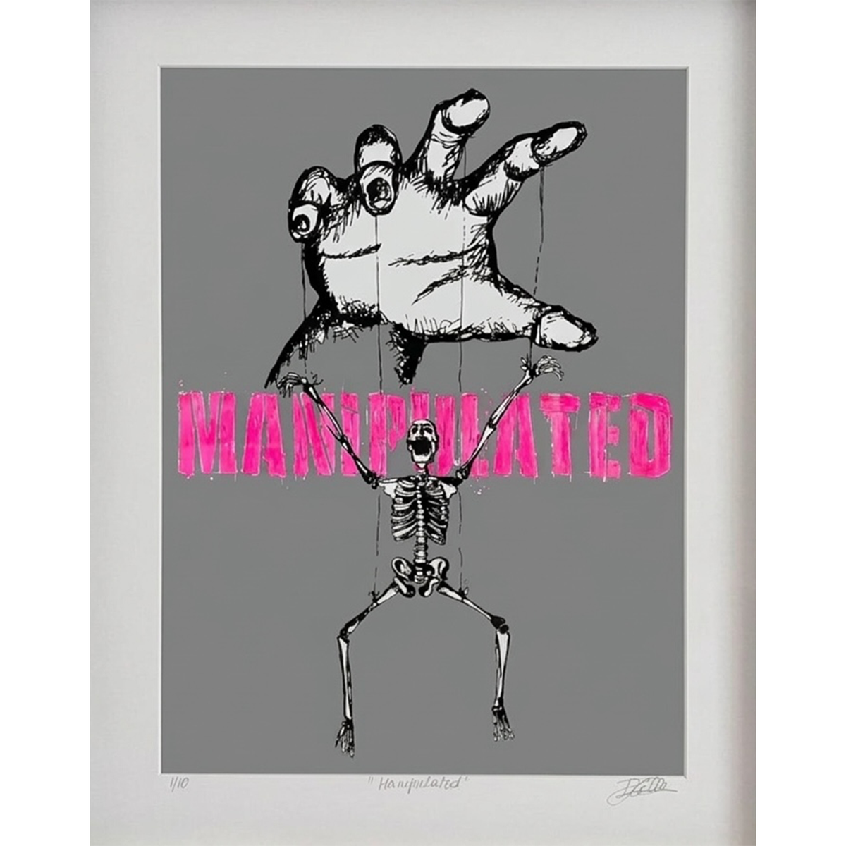 'MANIPULATED'  SILKSCREEN ON WHITE PAPER LIMITED EDITION OF 10