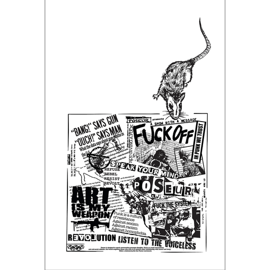 'SNIFFIN' GLUE' SILKSCREEN ON WHITE PAPER LIMITED EDITION OF 10