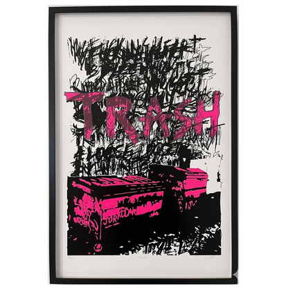 'TRASH'  SILKSCREEN ON WHITE PAPER LIMITED EDITION OF 10