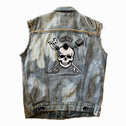 Customized Punk Denim Vest #3